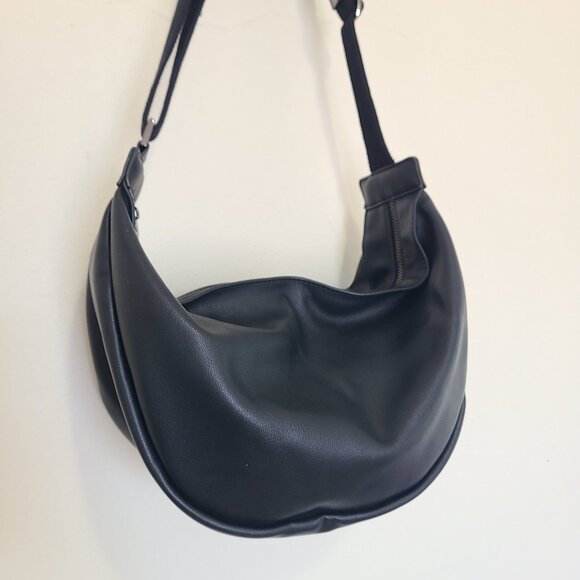 Carla Rockmore Hobo Bag Black Handbag Purse Vegan Leather - Picture 5 of 12